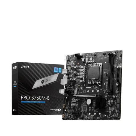 MSI PRO B760M-B DDR4 4800(OC) PCI-E ,M.2 USB3.2 HDMI, 1x 2,5G LAN 1700p mATX - Anakartlar ürünleri tekmarshop.com'da
